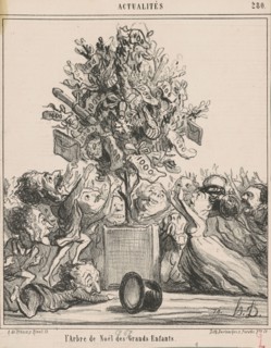 L'Arbre de Noël des Grands Enfants, 19th century. Creator: Honore Daumier.
