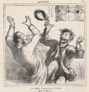 Une soirée d'allégresse a Clichy, 19th century. Creator: Honore Daumier.