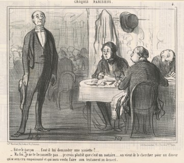 Est-ce le garçon?, 1855. Creator: Honore Daumier.