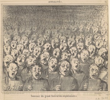 Souvenir du grand festival des orphéonistes, 19th century. Creator: Honore Daumier.