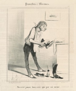 On n'est jamais bien servi que par soi-même, 19th century. Creator: Honore Daumier.