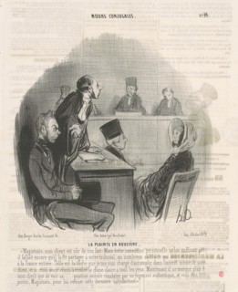 La plainte en adultère, 19th century. Creator: Honore Daumier.