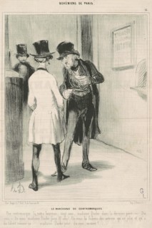 Le marchand de contremarques, 19th century. Creator: Honore Daumier.