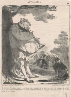 Le Docteur Véron ayant renoncé à la politique...à Auteuil...., 1852.  Creator: Honore Daumier.