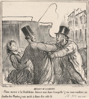 Abusant de la liberté, 19th century. Creator: Honore Daumier.