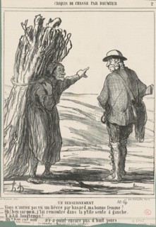 Un renseignement, 19th century. Creator: Honore Daumier.