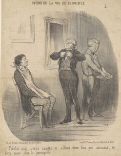 Fidèles aux vieux usages ..., 19th century. Creator: Honore Daumier.