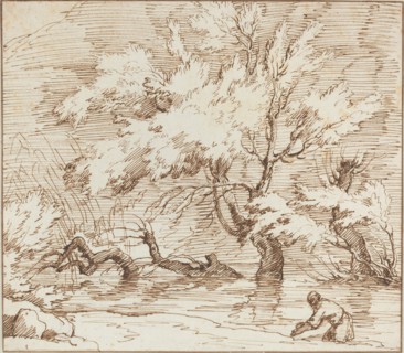 Trees Reflected in a Brook. Creator: Claude-Joseph Vernet.
