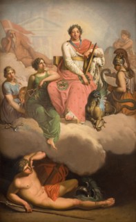 Frederik V as Patron of Science and the Arts, 1787. Creator: Nicolai Abraham Abildgaard.