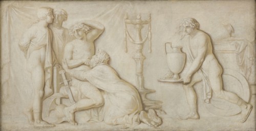 King Priam Pleading with Achilles for the Corpse of Hector, 1794-1798. Creator: Nicolai Abraham Abildgaard.