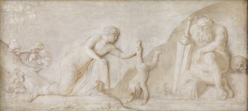 Thetis Immersing her Infant Son Achilles in the River Styx to Make him Invulnerable, 1794-1798. Creator: Nicolai Abraham Abildgaard.