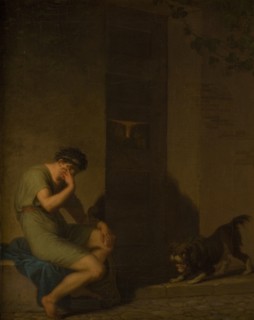 Tibullus Lamenting outside the Door of his Beloved, 1808. Creator: Nicolai Abraham Abildgaard.
