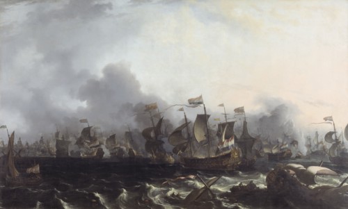 The Four Day's Battle, 11-14 June 1666, 1666-1708. Creator: Ludolf Backhuysen I.
