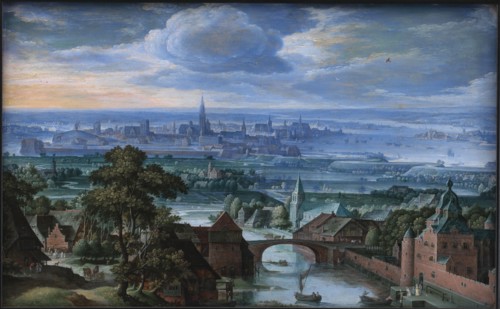 Landscape with a View of Antwerp, 1580-1589. Creator: Hans Bol.
