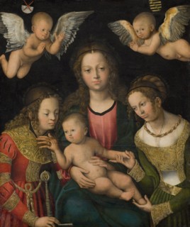 Virgin and Child with the Saints Catherine and Barbara;The Mystic Marriage of Saint..., 1510-1512. Creator: Lucas Cranach the Elder.