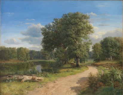 Landscape near Hammermollen, North Zealand, 1843. Creator: Dankvart Dreyer.