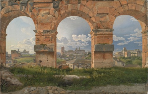 View through Three of the Northwestern Arches of the Third Storey of the Colosseum, 1815. Creator: CW Eckersberg.
