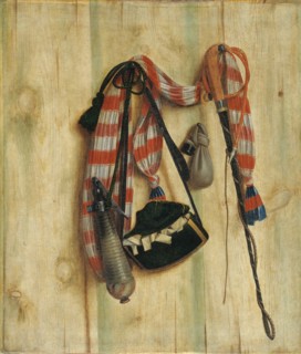 A Whip and a Letter Bag on a Board - Trompe l´oeil, 1672. Creator: Cornelis Norbertus Gysbrechts.
