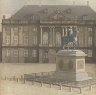 Amalienborg Square, Copenhagen, 1896. Creator: Vilhelm Hammershøi.