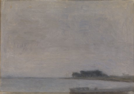 Landscape on the Island of Falster, 1891. Creator: Vilhelm Hammershøi.