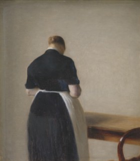 Woman seen from the Back;Figure of a Woman, 1888. Creator: Vilhelm Hammershøi.