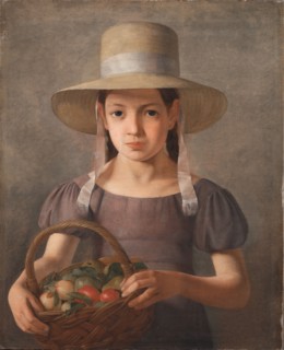 A Girl with Fruits in a Basket, 1825-1828. Creator: Constantin Hansen.