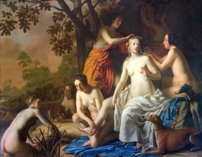 Diana with her Nymphs, 1650. Creator: Gerrit van Honthorst.