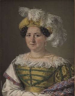 Portrait of Mrs. Pauline Hagen, 1825. Creator: Christian Albrecht Jensen.