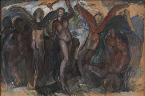 Figure Composition with Bacchantes, 1914-1915. Creator: Jens Adolf Emil Jerichau.