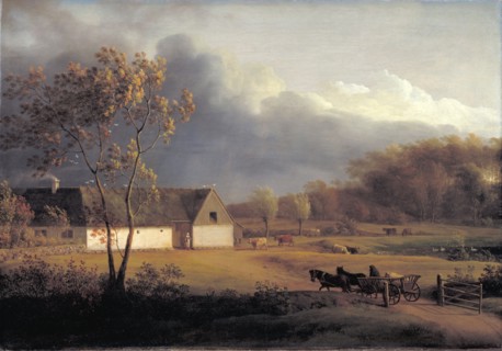 A Storm Brewing behind a Farmhouse in Zealand, 1791-1793. Creator: Jens Juel.