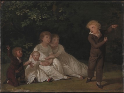 The Artist's Five Children in a garden. Study, 1801. Creator: Jens Juel.