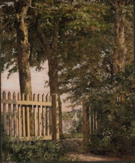 The Garden Gate of the Artist's Home at Blegdammen, 1843-1844. Creator: Christen Købke.