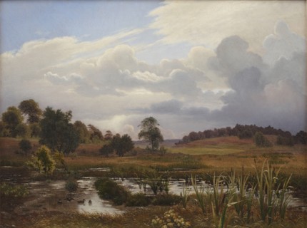 Landscape near the Forest Nordskoven, Jægerspris, Zealand, 1848. Creator: Vilhelm Kyhn.