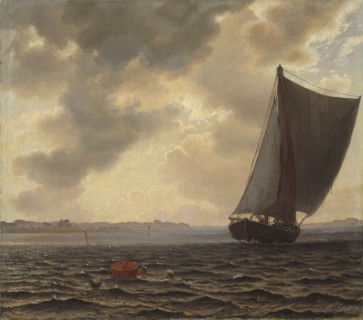 Sailing Boats in Guldborg Sound, 1861. Creator: Vilhelm Kyhn.