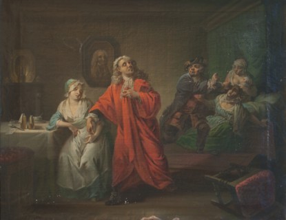 The Maternity Ward, Act III, Scene 6; Holberg Gallery, 1810. Creator: Christian August Lorentzen.