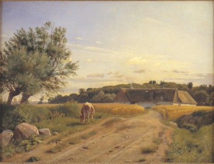 A Croft at Lodskov near Vognserup Manor, Zealand, 1847. Creator: Johan Thomas Lundbye.