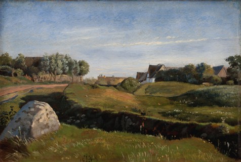 Landscape near Vejby seen from the North. Afternoon Light;Landscape near Vejby, 1843. Creator: Johan Thomas Lundbye.