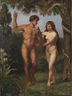 Eve Tempts Adam, 1825-1873. Creator: Wilhelm Marstrand.