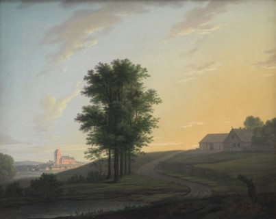 Evening Landscape near Gentofte, North of Copenhagen, 1764-1790. Creator: Erik Pauelsen.