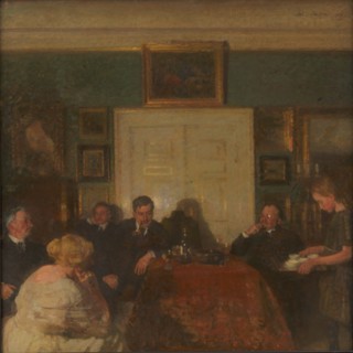 A Party in the Artist's Home, 1915. Creator: Julius Paulsen.