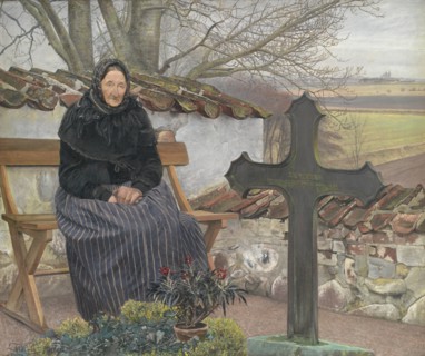 Churchyard at Flong, 1904. Creator: Laurits Andersen Ring.