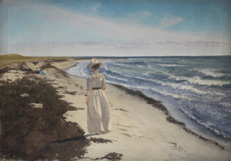 Lady at Karrebæksminde Beach, Zealand, 1898. Creator: Laurits Andersen Ring.