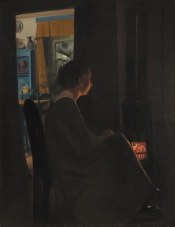 Twilight. The Artist's Wife, 1898. Creator: Laurits Andersen Ring.