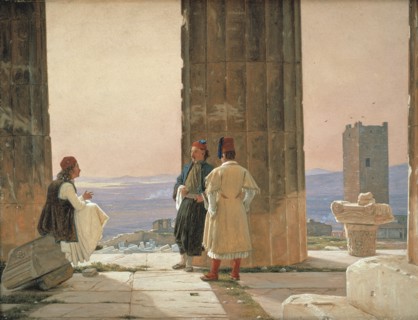 The View from the Temple of Athena on the Acropolis, 1844. Creator: Martinus Rorbye.