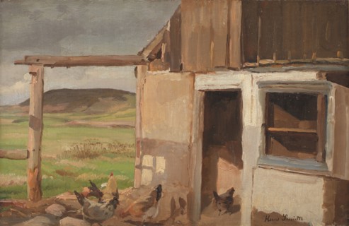 House with manor house, 1818-1918. Creator: Hans Smidth.