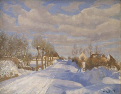 Snow-Covered Highroad in the Sunshine, 1895. Creator: Fritz Syberg.