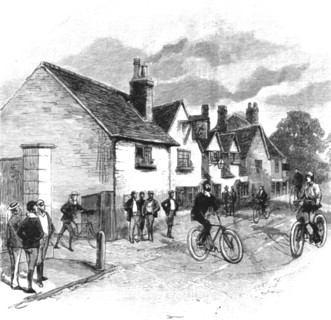 ''The Cyclists' Sunday Dinner at Ripley; "The Anchor" at Ripley--The Cyclists Inn', 1891. Creator: Charles Joseph Staniland.