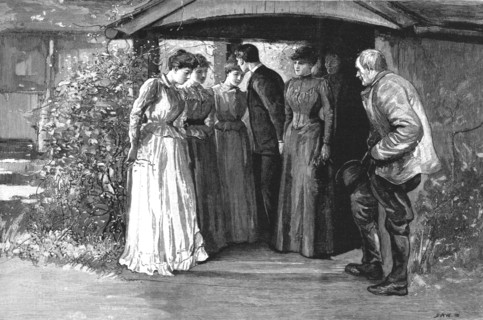 '"Tess of the D'Urbervilles", By Thomas Hardy; "As he passed them he kissed them in succes...', 1891 Creator: Hubert von Herkomer.
