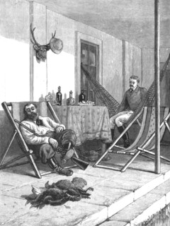 'Sketches of Life on an Estancia in the Argentine Republic; Resting in the Verandah after...', 1891. Creator: Unknown.