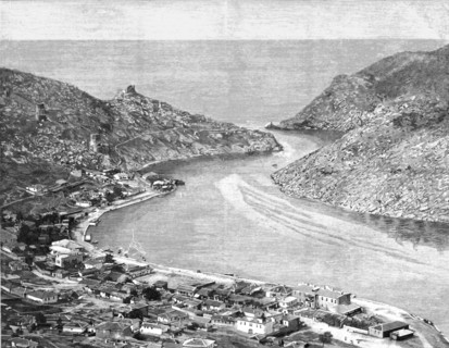 '' The Town and Harbour of Balaklava,in the thirty seventh year anniversary of the battle.', 1891. Creator: Unknown.